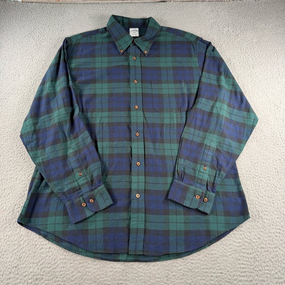 Brooks Brothers Shirt Mens XL Blackwatch Plaid Long Sleeve Button Down Regnent